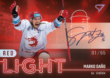 Marko Dano Trinec Tipsport ELH 2022/23 SportZoo 2. serie Red Light Auto /65 #RLS-MD